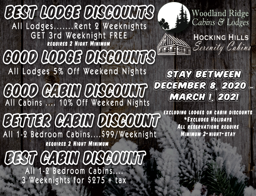 Woodland Ridge Lodges And Cabins Hocking Hills Ohio